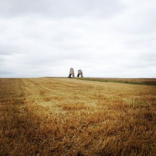 Arches in the middle of fields