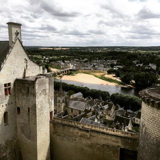 View on the city of Chinon from it's castle
